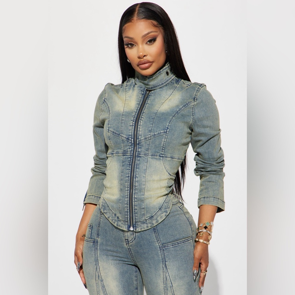 Mayhem Stretch Denim Jacket - Medium Wash